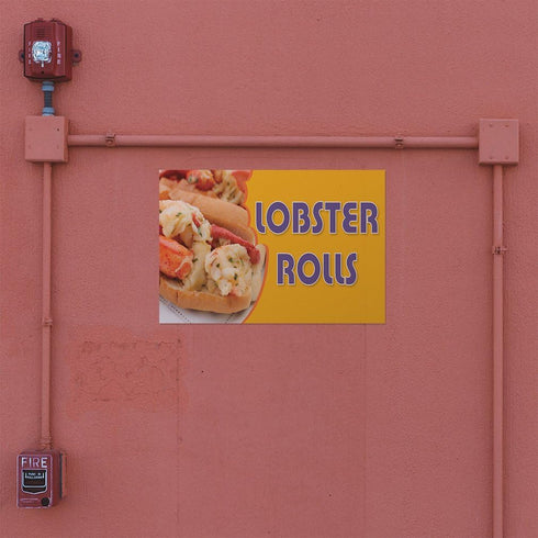 Sign Destination #1 19.5inx48in, Lobster Rolls Indoor Store Sign Vinyl Decal Sticker