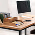 Demigo Desk Organizer Letter Tray, Set of 2 Acacia Wood for Storage Paper Letter Folders
