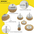 5 Pcs Wire Brush Wheel for Drill - Brass Wire Brush, 1/4 Inch Hex Shank for Rust Removal