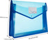 Eco-Friendly Plastic File Wallet Folders, Expandable Envelope Folder with Snap Button Closure, 6 Assorted Colors