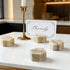 Generic 4 Marble Hexagon Place Card Holders, Exquisite Marble Photo Display Stands, Piece Handmade Creative Card