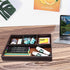 KINGFOM Pu Leather Desk Organizer Tray, 4 Compartment Storage Supplies Drawer Tray for Key, Wallet, Phone
