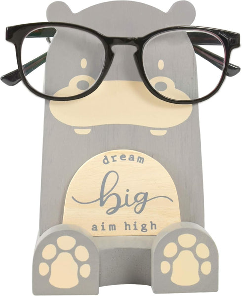 I'm Wood Multipurpose Eyeglass Phone Pen & Pencil Holder Stand, Stationery Desk Box Organizer, Home Office Decor "Dream