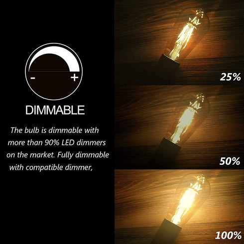 ASOKO 4-Pack LED Dimmable Edison Light Bulbs 40W Equivalent Vintage Light Bulb, 2200K-2400K Warm White (Amber Glass), Antique LED Edison Bulbs, ST64, E26 LED Bulb Base (4W- 4 Pack) (Amber4) by ASOKO