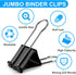 OWLKELA Extra Jumbo Binder Clips, 2.4 Inch, 4 Pcs, Large Paper Clamps for Home, School, and Office