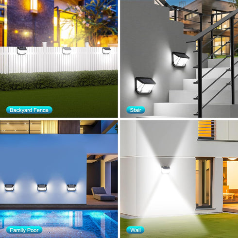 Kasonic 122 LEDs Solar Lights Outdoor, Ultra-Bright Motion Dual-Sensor Wall Lights with 300 Wide Angle, Cool White-2