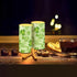 Green Leaves Flickering Flameless Candles St Patricks Day Candles Battery Operated Candles with Remote Control Color
