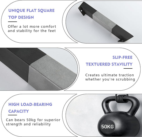 LIWEIKE Shower Foot Rest for Shaving Legs Non-Slip Scrub Corner Shower Footrest Bar Sturdy Stainless Steel Bathroom