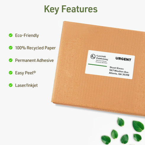 Avery EcoFriendly Recycled Shipping Labels, 2" x 4", White, 1,000 Total for Shipping and Mailing