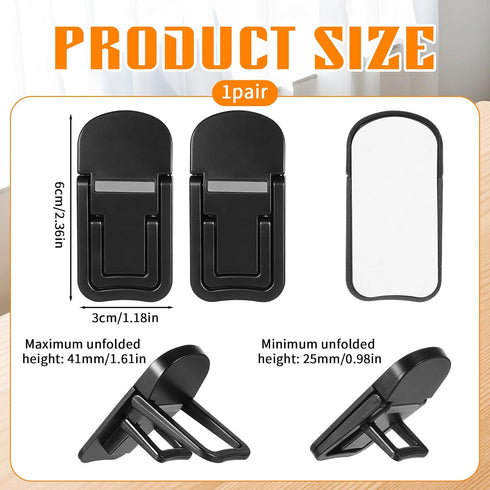 Aphumedc 2PCS 2 Settings Plastic Portable Keyboard Riser, Mini Foldable Laptop Keyboard Stand with Angle