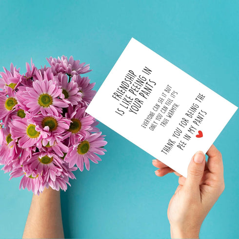 Bhiosng Funny Best Friend Birthday Card, Friendship Day Card for Men Women, Cute Bestie Best Friends Valentine's Day