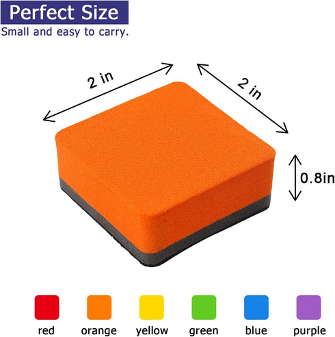 Tamaki 12 Pack Magnetic Whiteboard Eraser, Dry Eraser Board Erasers, Dry Erasers for White Board, Whiteboard Erasers for Kids Classroom, 6 Colors, Square, 2 x 2 x 0.8 Inch by Tamaki
