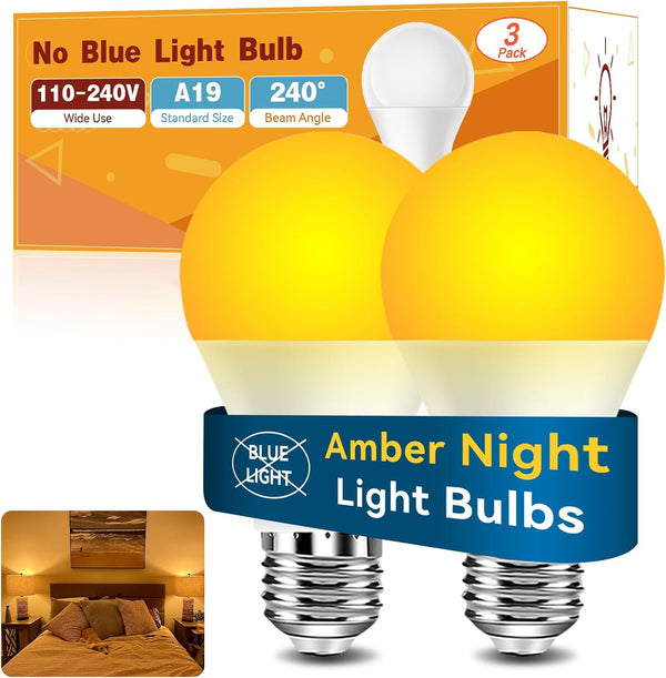 Neporal Amber Sleep Light Bulb 1800K Blue Light Blocking LED Bulb, UL