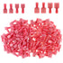 Glarks 100pcs Fully Insulated Female/Male Spade Nylon Quick Disconnect Electrical Crimp Terminals Kit, 22-16 Gauge