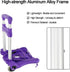 110-lbs Sutekus Folding Hand Truck and Dolly Lightweight Portable Luggage Cart for School Travel Office Moving (Purple)