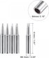 uxcell Lead-free Soldering Iron Tip Flat Edge 0.8D+1.2D+1.6D+2.4D+3.2D 4mmx41mm Replacements for Soldering Station 5Pcs