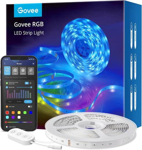 Govee Smart RGB LED Strip Lights, 16.4ft WiFi LED Strip Lighting Work