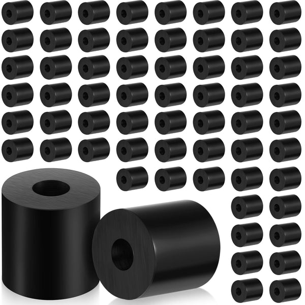 Fabbay Multi Purpose Rubber Spacer, Black Rubber Bushings 3/4 Inch OD x 1/4 Inch ID, 64 Pcs for Home