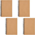 Spiral Bound Graph Paper Notebooks, 50 Sheets A5 Journal (5 x 7 In, 4 Pack)