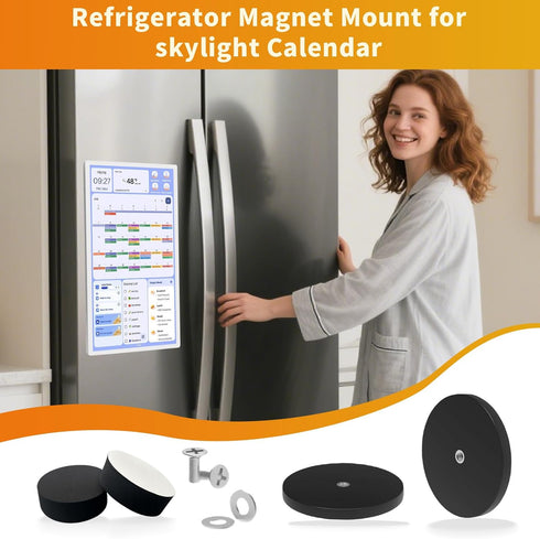 TRNQLPIN 15-Inch 2Powerful 2 Magnetic Fridge Mount for Skylight Calendar | No-Punch Easy to Assemble and Remove| Rubber