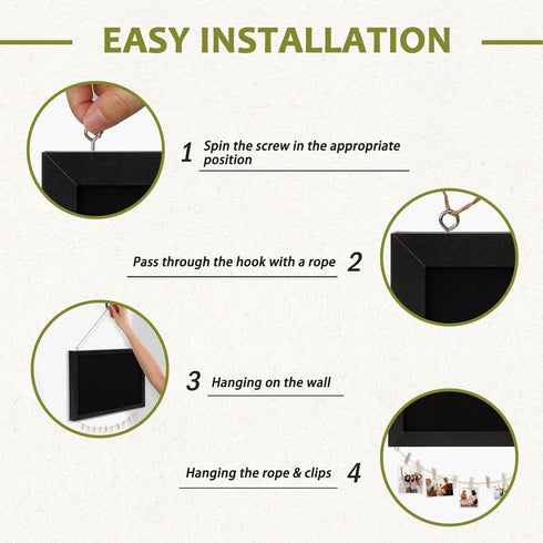 Double-Sided Black Cork Board with Linen, 24" x 18" Wood Framed Bulletin Board with 20 Pushpins