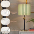 DERUINVAIO 1 Pack Lamp Shade Lampshades Elegant sage green cream vertical stripes for Drum Lamp shades for table lamps