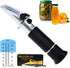 2-in-1 Brix Salinity Refractometer with ATC, Dual Scale 0-32% Brix & 0-28% Salinity for Food and Liquid
