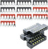 YXQ 600V 15A 6 Positions Double Row Screw Terminal Barrier Strip Block and 15A 6 Positions Jumper Strip