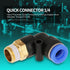 10pcs Pneumatic Elbow Quick Connector - Air Fittings Adapter Push to Connect Tube Fitting 8mm Diameter