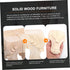 4pcs NUOBESTY Solid Rubber Wood Carved Furniture Legs with Skid Design Stable Sofa and Cabinet Support Feet Decorative