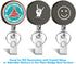 Selizo 4 Pieces Heavy Duty Retractable Badge Holder ID Badge Reel with Keychain Ring Clip