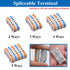 60PCS AWG28-12, 1 1 Tnisesm Lever Wire Connectors Quick Connect Electrical Splicing Kit for Compact Inline Terminals