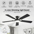 NEMTMCUA 6.3" 2200LM 3CCT 3000K 4200K 6500K 24W Ceiling Fan LED Light Panel Replacement Kit, Bright Daylight, Retrofit