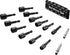 14PC Power Magnetic Nut Driver Drill Bit Set, Metric & SAE Socket for 1/4" Driver Hex