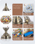 Yarra-Decor Turkish Moroccan Lamp, Handmade Tiffany Mosaic Glass Bedside Lamp with Rechargeable Battery, LED Bulb