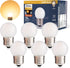 G40 Low Watt LED Light Bulbs, 6 Pack, 1.5W Soft Warm White 2700K, G14 Energy Saving Bulb, E26 Standard Base