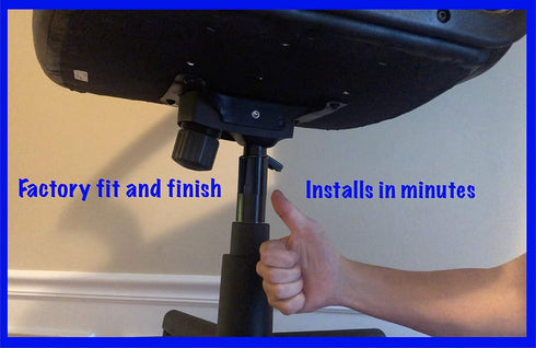 Office Chair Buddy XL, Fix Your Sinking Chair in Minutes, Up to 8 Inches Height Settings, No Tools Needed - Black