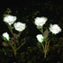 Solar Rose Garden Lights, 2 Pack Realistic Waterproof LED Decorative Stake Lights for Patio Pathway Outdoor Decor