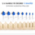 Wingsflee 1/4 Inch 90 Set 8 (1/4" 1") Shank Degree V Groove Router Bit - Sizes to Solid Carbide Double Flute for CNC