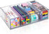 Desk Organizer with 4 Drawers, FODIENS Stackable Storage Box with Removable Drawer, Clear Organizer for Stationery,