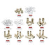 PATIKIL M10 Round Head Hollow Screw Bolts, 4 in 1 / 140Pieces Chandelier Fasteners with Round Head Nut