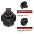Hydraulic Hole Punch Die 10mm, Electric Hydraulic Punching Kit for MHP-20 JP-20 Machine, Burgundy & Black