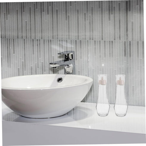 2pcs Countertops Mouthwash Dispenser Glass Bottle Lid for Bathroom Kitchen Multi-use Mouthwash Container for Stylish