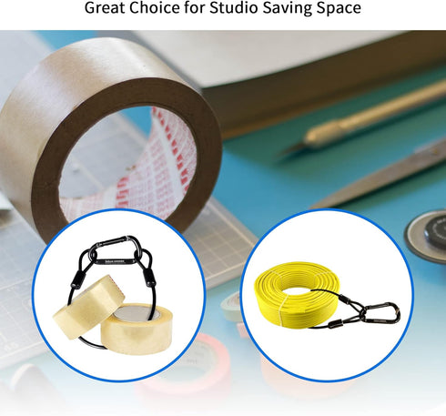 Selens Electrical Tape Holder - Quick Lock Steel Clip with 15" Hanging Rope for Photography and Film Production