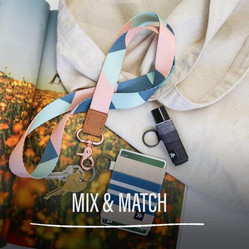 Thread Wallets Lanyards for ID Badges, Durable Key Lanyard with Clip & Buckle Holder for Men and Women