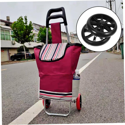 2pcs KALLORY Shopping Trolley Cart Wheels Replacement Parts for Laundry Cart Rolling Wheel