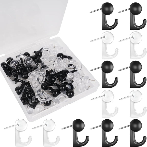 Push Pin Hooks, 50 Pieces Cork Board Hooks for Wall, Decorative Thumb Tacks for Bulletin Board and Photos