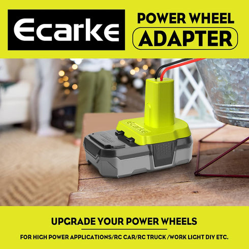 Ecarke Power Wheels Adaptor for Ryobi 18V One+ P108 P107 P102 Battery Dock Connector for RC Toy & Car