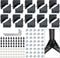 2020 Corner Bracket Kit, 20pcs Corner Brackets, 40pcs Hex Screws, 40pcs Slide Nuts, 40pcs Washers, 2pcs Hex Wrenches