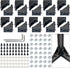 2020 Corner Bracket Kit, 20pcs Corner Brackets, 40pcs Hex Screws, 40pcs Slide Nuts, 40pcs Washers, 2pcs Hex Wrenches